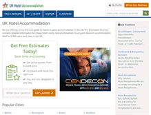 Tablet Screenshot of hotelaccommodationuk.co.uk